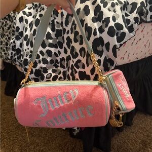 Juicy Couture Pink and Blue Shoulder Bag